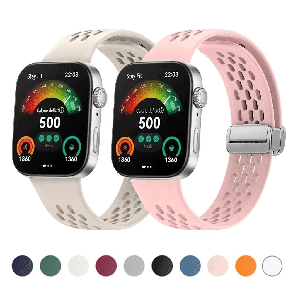 Спортивный ремешок совместимый для Huawei Watch Fit 4 Fit 3 Мягкий силиконовый ремешок Магнитная застежка Ремешок для часов для Huawei Watch Fit 4 Pro