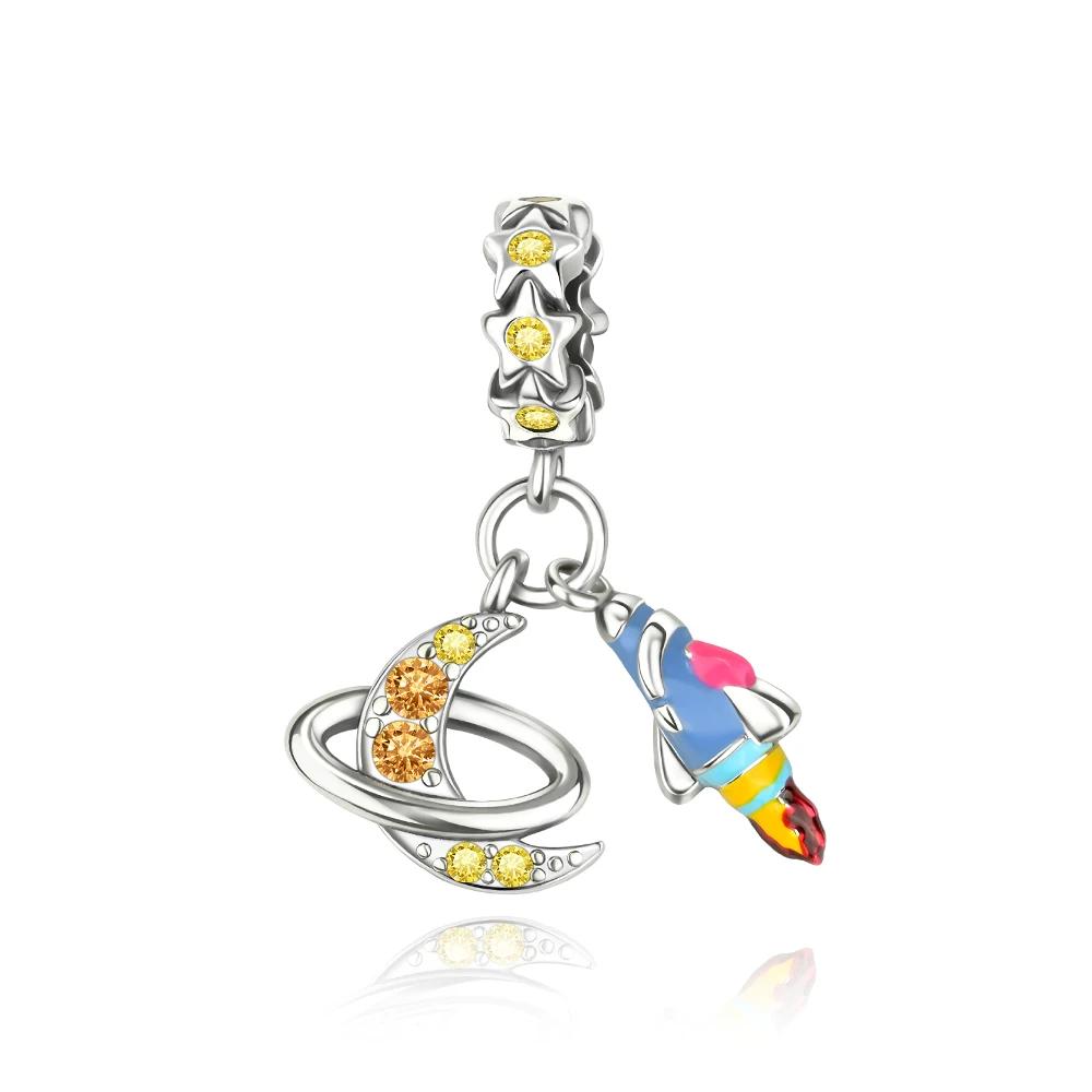 Медные Подвески Оригинальный Дизайн Синие Глаза Циркон Кот Собака Бусина Сердце Подвеска Для Браслета Своими Руками Для Женщин Свадебные Украшения Подарок