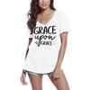 Women's T-Shirt Grace Upon Grace - Short Sleeve Tee Shirt Gift Tops