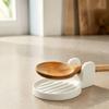 5pcs Round Draining Sink with Dual Curved Ears to Support Spatulas and Soup Ladles.Water-collecting Groove Facilitates the Gathering of Broth and Soup