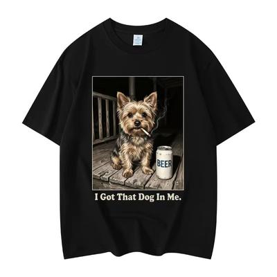 У меня есть этот пес Мем Футболка с надписью 'I Got That Dog in Me' Модный тренд Уличной моды Футболки с коротким рукавом Мужские Женские Повседневные Свободные Хлопковые Футболки