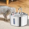 Dog Water Fountain Stainless Steel 2.2L Automatic Pet Drinking Fountain Silent Low-Noise Purify Water Fountain for Home Indoor Dogs