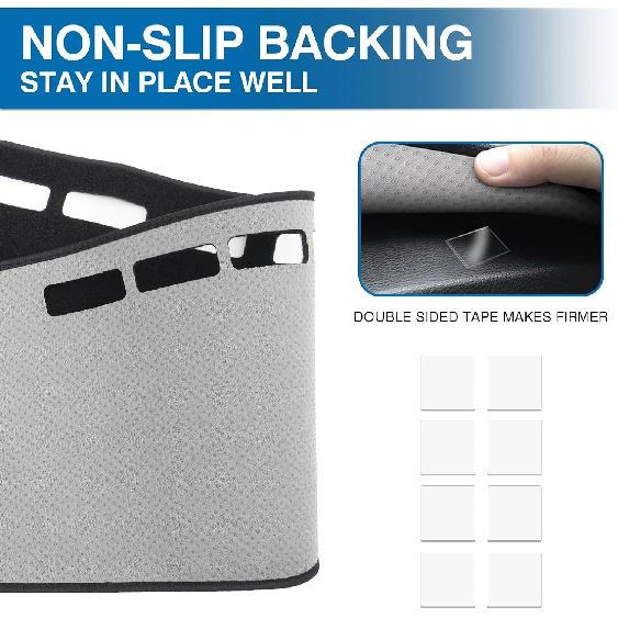 KUST Коврик на приборную панель автомобиля для Ford Edge 2015-2024 Нескользящий коврик на приборную панель для левостороннего вождения, внутренний коврик для Ford Edge Аксессуары Custom Fit Dash