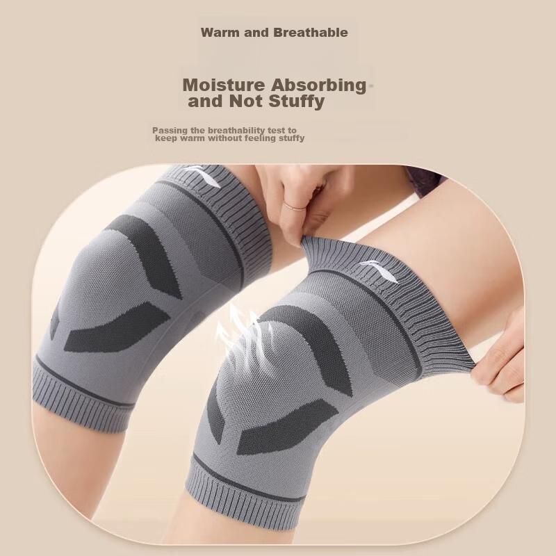 Li-Ning Knee Brace for Warmth in Autumn And Winter, for Men And Women, Arthritis, Cold Legs, Meniscus Injury, Non-Slip Leg Guard, Knee Protector