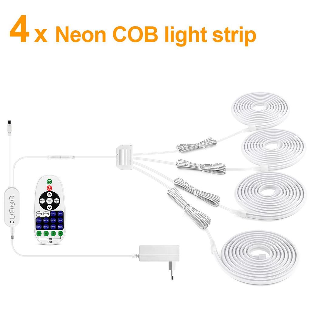Bluetooth-приложение и RF-пульт, диммируемая COB LED неоновая лента для акустической деревянной реечной решетки, настенной панели для ТВ-фона и декора шкафа