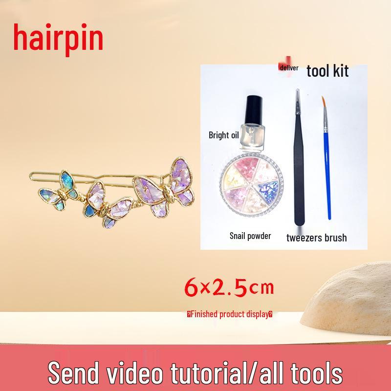 Набор для изготовления заколки на Праздник драконьих лодок DIY: Фрагмент бабочки из перламутра для тимбилдинга и мероприятий, посвященных культурному наследию
