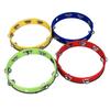 4Pcs Wooden Tambourine Set Metal Jingles Handheld Tambourine Drum for Churches Concerts Percussion Instrument