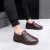 New Man Faux Leather Snow Plush Thicken Men’s Boot Handmade Winter Shoes Casual Comfortable Ankle Boots Loafers Men