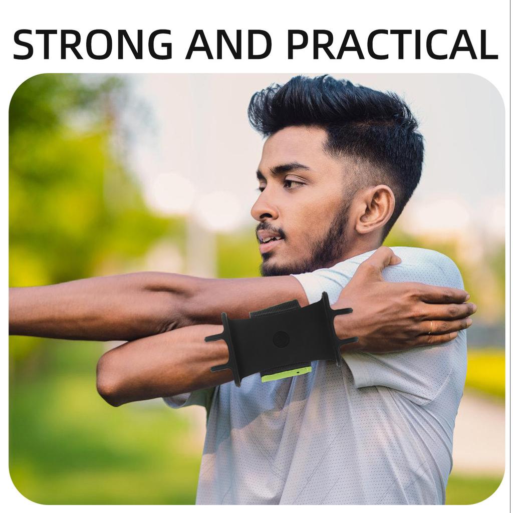 Rotatable Large Phone Arm Belt Silicone Sports Armband Outdoor Fitness Running Arm Bag Phone Holder Case 180 Degree Swivel 6