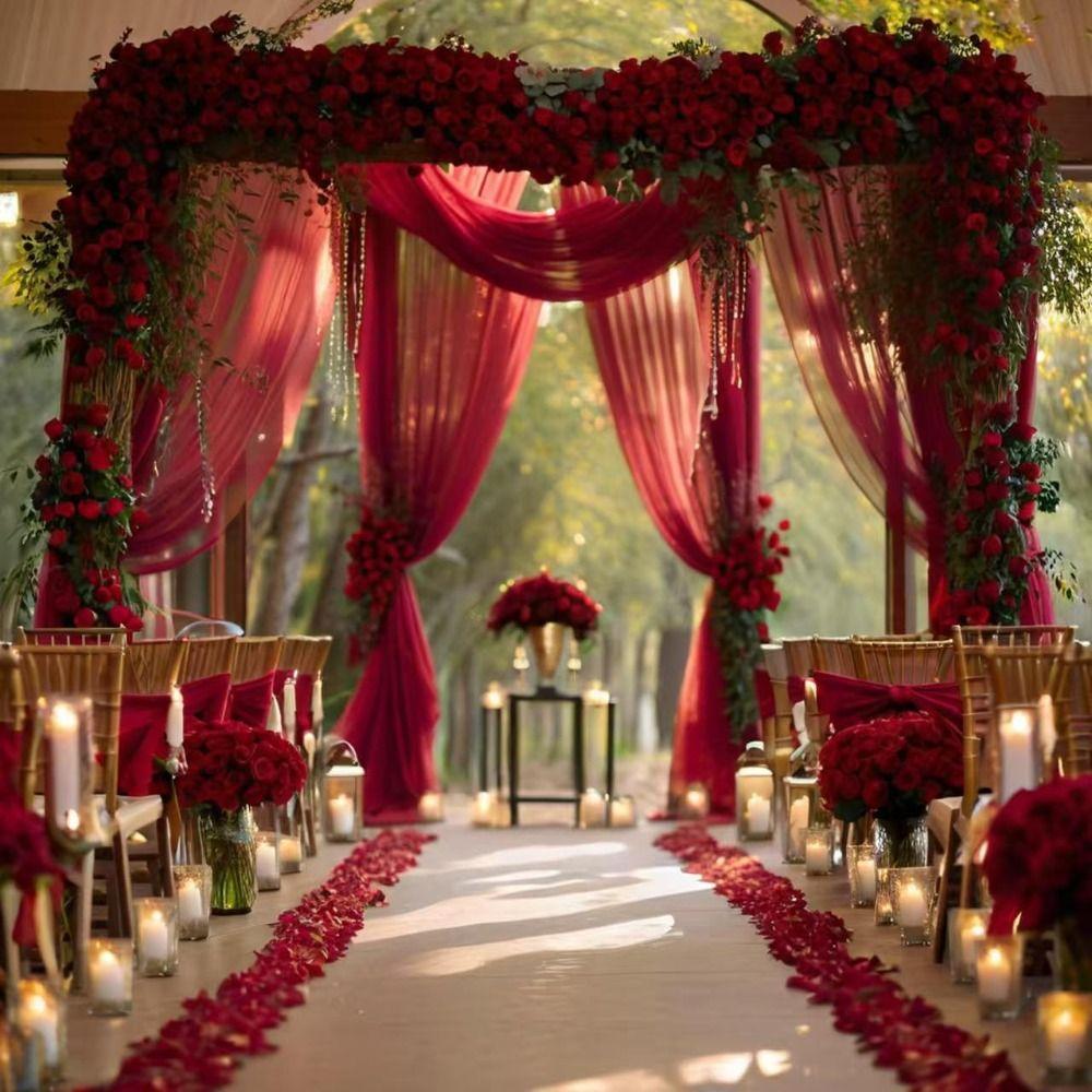 Width 160CM Wedding Tulle Arch White Pink Backdrop Fabric Arch Draping Fabric Wedding