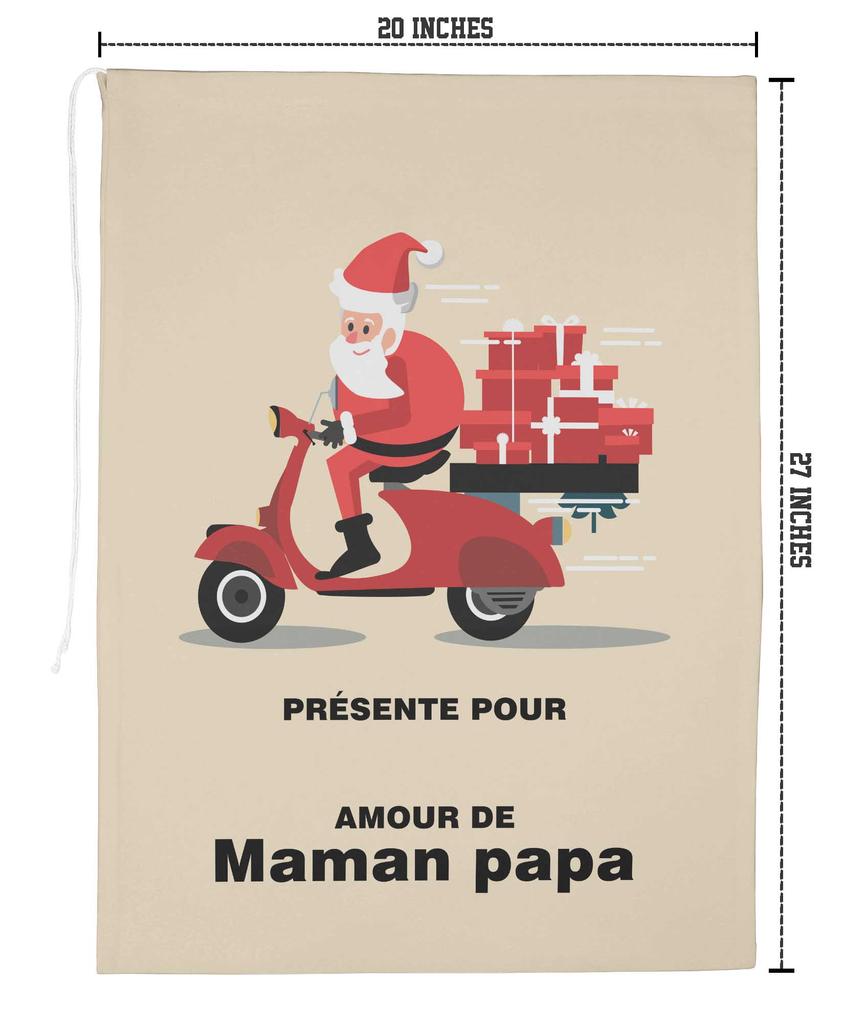 Printtoo Набор из 2 шт. Мешки для хранения рождественских подарков Большой мешок Санты для подарков со шнурком Рождественский сувенир 27x20 дюймов