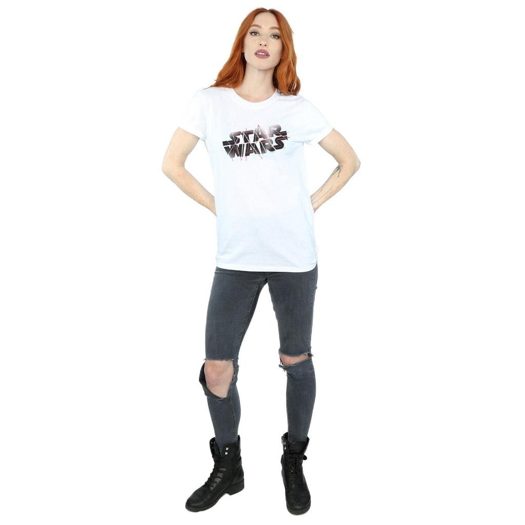 Star Wars Womens/Ladies The Last Jedi Spray Logo Cotton Boyfriend T-Shirt