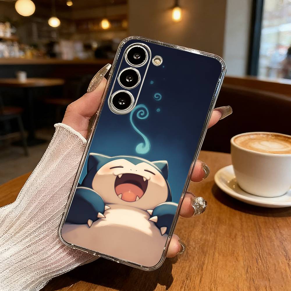 Cute S-Snorlax-x Sleep Phone Case For Samsung S25,S24,S21,S22,S23,S30,Ultra,S20,Plus,Fe,Lite Transparent Cover