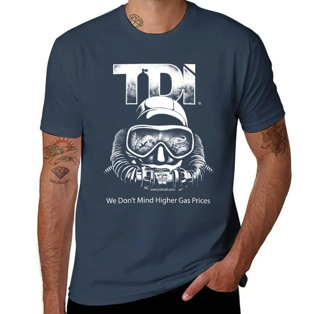 Technical Diving International T-Shirt schnelltrocknendes Grafik-T-Shirt Vintage süße Oberteile individuelles Hemd Outfits für Herren