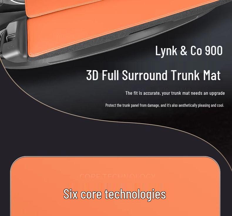 Коврик в багажник Lynk & Co 900: Водонепроницаемый коврик в багажник с полным покрытием для декора салона автомобиля