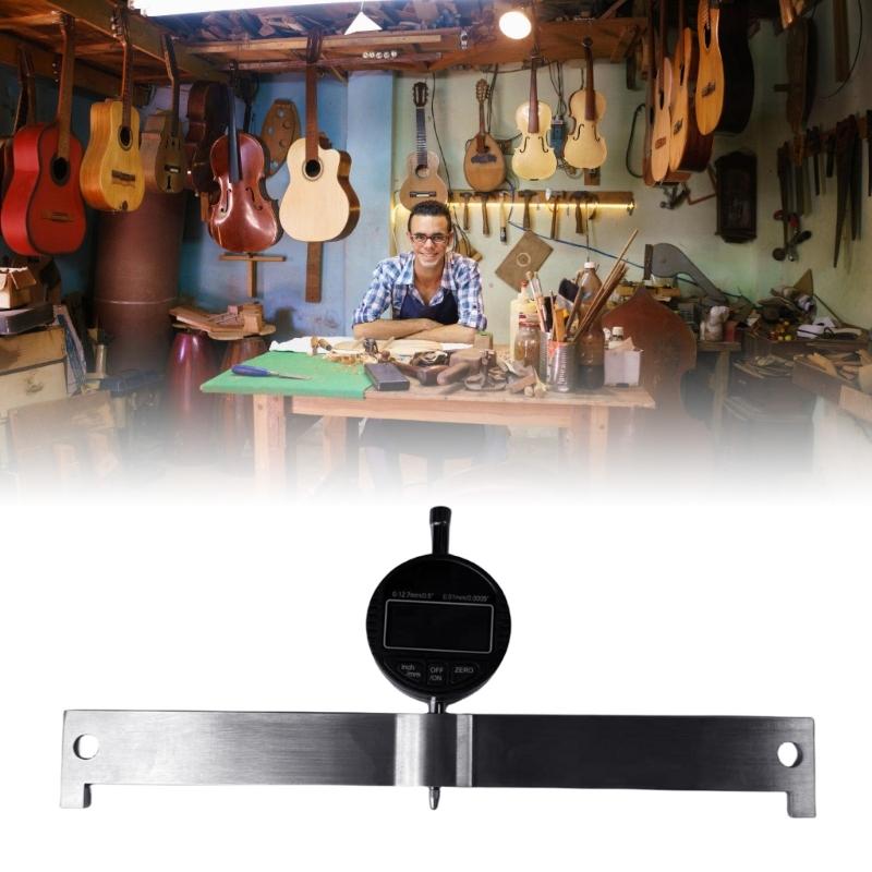 Guitar Leveling Digital Ruler Tool Guitar Neck Curvature Measurement Tool Guitar Neck Ruler Fingerboard Leveling Ruler