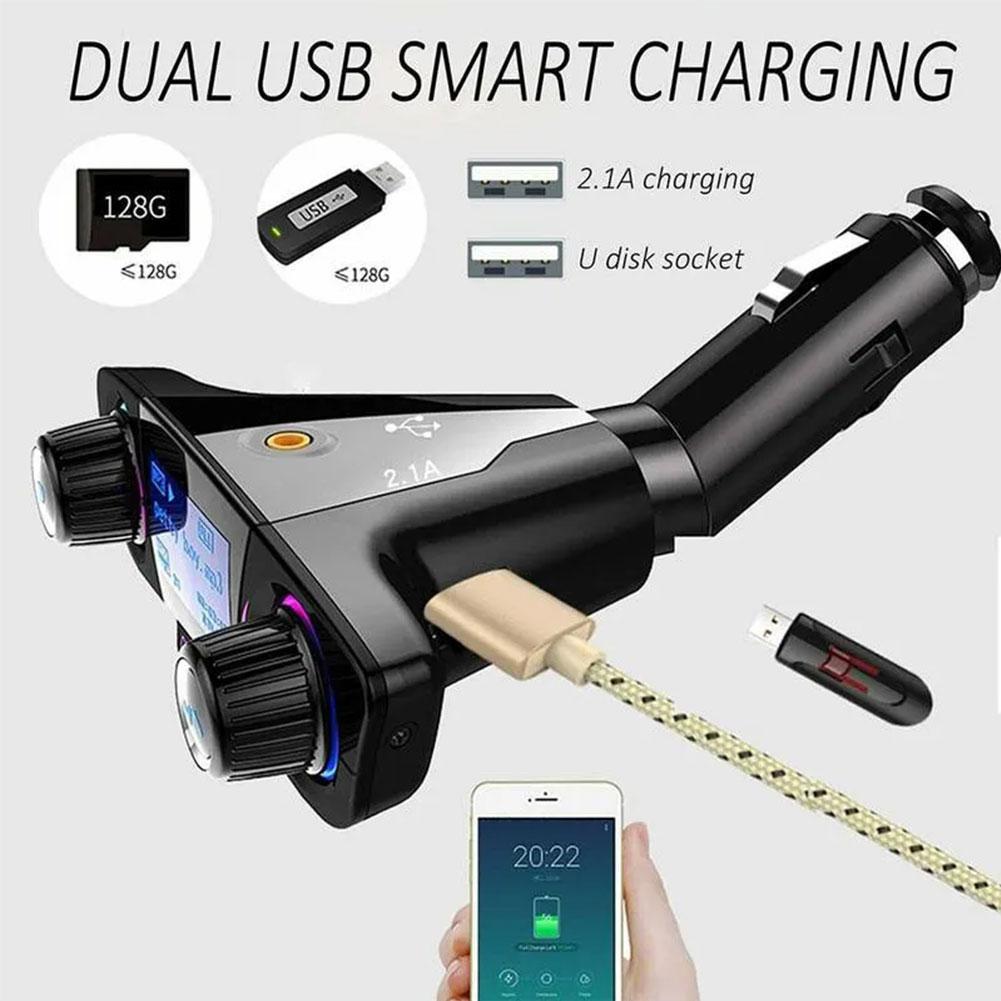 Беспроводной Bluetooth 4.0 Автомобильный MP3-плеер FM-передатчик AUX Аудиоприемник TF USB Flash Музыкальные плееры Двойное зарядное устройство USB