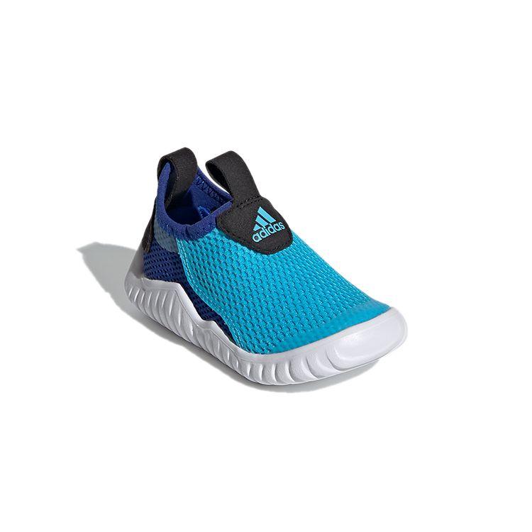 adidas Rapidazen Летние Готовые С Круглым Носком Удобные Прочные Дышащие Низкие Кроссовки для Бега Детские Кроссовки Сине-Белые FZ3943