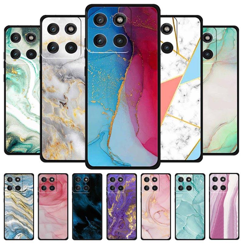 For Moto Edge 60 Pro Case XT2507-1 Coque Multi Colored Marble Pattern Soft Silicon Back Cover for Motorola Edge 60 Pro 5G Bumper