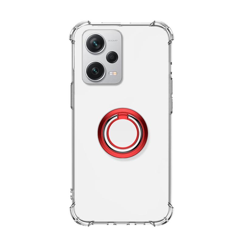 Прозрачный мягкий чехол для Xiaomi Redmi Note 12 Pro Plus Speed 12 Turbo 11 pro plus 12S 11S 11T 11R с кольцевым держателем-подставкой, прозрачная силиконовая задняя крышка из ТПУ