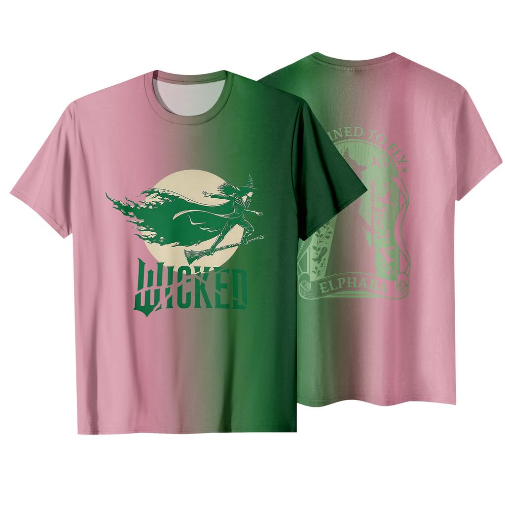 Модная рабочая одежда с коротким рукавом и круглым вырезом, принтованные топы для женщин, летние топы