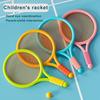 1 Set Kids Sports Racket Toy Set, Lightweight ABS Resin Badminton Tennis Bat with Non-Slip Grip, Elastic Ball, Parent-Child Interactive Play