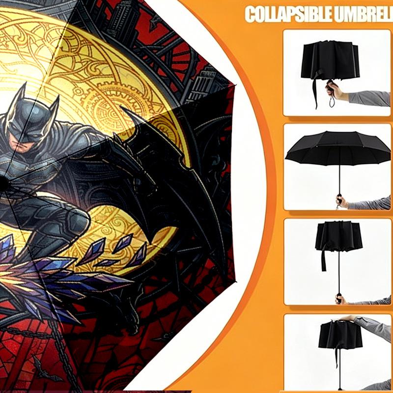 Batman Print Umbrella Automatic Opening/ Closing - Portable Foldable Design - Daily use for Travel/Outdoor - Gift for Birthday