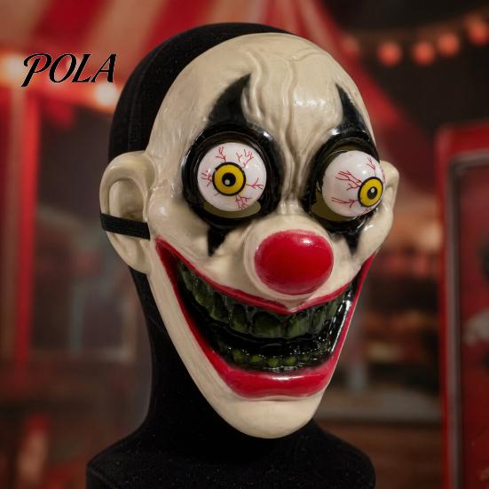 Resistant to Falling Halloween Mask Horror Full Face with Protruding Bloodshot Eyeballs, Scary Party Creepy Secret Room Script Prop for Adult Cosplay