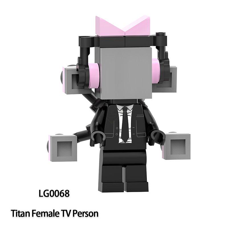 Скибиди Туалет Аниме Мультяшные Кубики Спикермен Телевизормен Оператор Экшн MOC Туалетмен против Монитора Конструктор Аудио