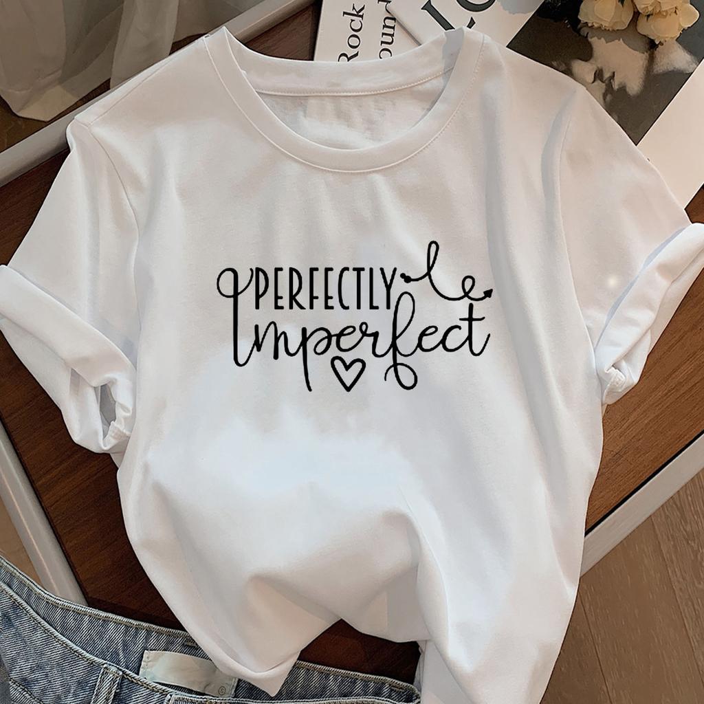 Perfectly Imperfect Tshirt Unisex T Shirt Imperfection Printed Slim Round Neck Short Sleeve Tshirt Cotton Short Sleeve Clothing