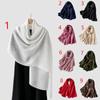 Fashionable New Versatile Headscarf Large Square Scarf Solid Color Scarf Women'S Simulated Silk Satin Scarf