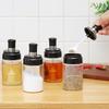 Glass Seasoning Bottle with Spoon & Brush Lid