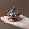 Sandalwood Incense Burner Wufu Incense Burner Hollow Small Incense Burner Alloy Metal Dragon Aromatherapy Burner Tower