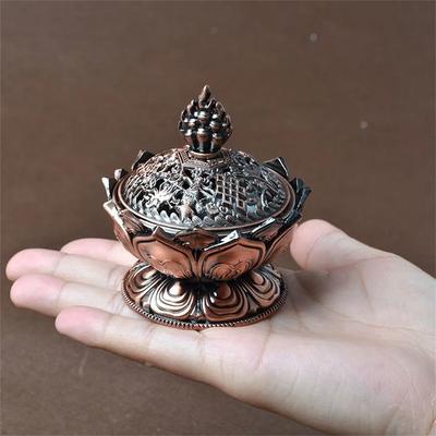 Сандаловая курильница для благовоний Wufu, полая маленькая курильница для благовоний, сплав металла, дракон, ароматерапевтическая горелка, башня