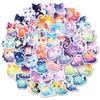 50 Pcs Dreamy Starry Cat Stickers, Creative Cosmic Cartoon Decals for Journal, Luggage, Tech Cases, Unique Christmas Gifts kids