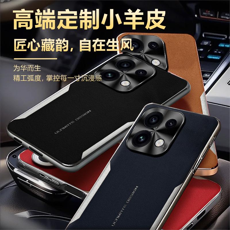 Для Oppo Reno16 / Oppo Reno16 Pro Кожаный чехол Защита от отпечатков пальцев Износостойкий Ударопрочный Защита камеры Покрытый Мягкий чехол