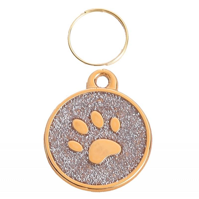 Бесплатной Пользовательский Идентификатор Собаки Именной Жетон Персонализированные Жетоны для Домашних Собак Жетоны для Кошек Против Потери Подвеска с Блестками в Виде Лапы Питомца Аксессуары для Ошейника Чихуахуа