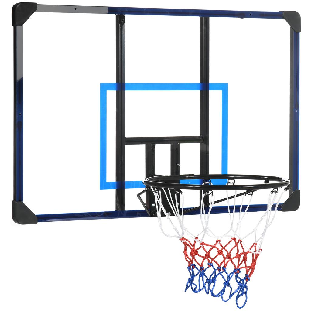 Basketball Hoop, Universal Wall Mount, Tear-Resistant Net, Rustproof Steel Frame, 113 x 61 x 73 cm
