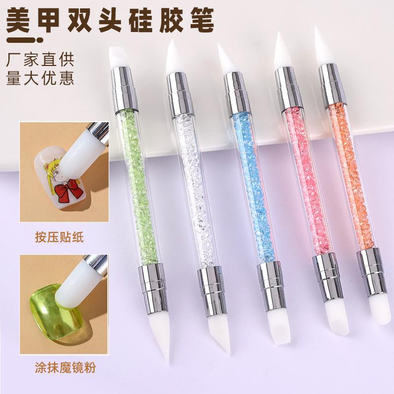 Silicone Double Ended Brush Set - 5 for Manicure, Gradient and Nail Design