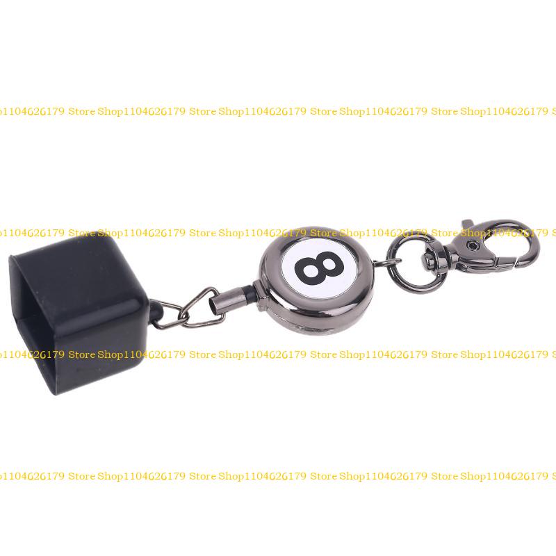 A1A2 Portable Retractable Billiards Snooker Pool Cue Chalk Holder Drawing Keys Chain