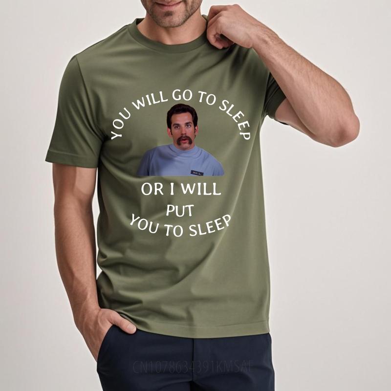 Casual Summer Boys tshirt You Will Go To Sleep Or I Will Put You To Sleep Short Sleeve Solid Color ONeck Tees Cotton Tshirt