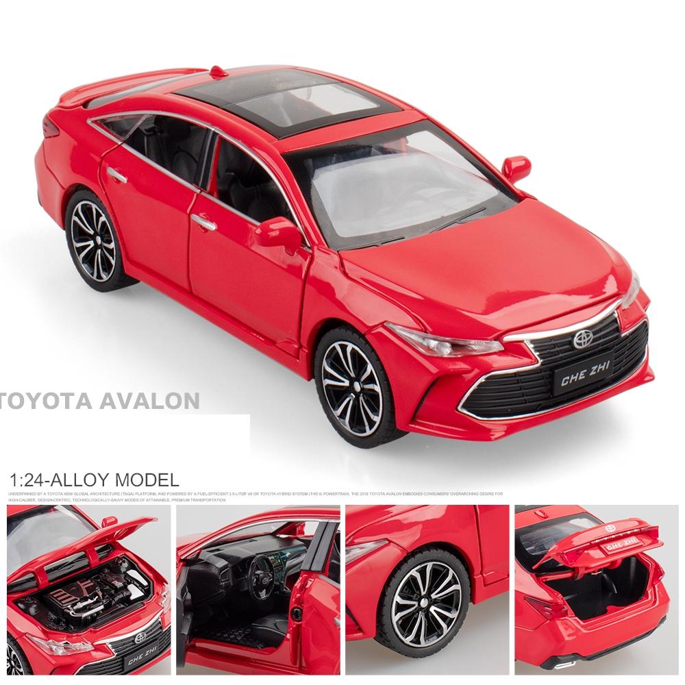 1/24 TOYOTA Avalon игрушечная машинка для детей литая металлическая модель миниатюрная звук свет двери открываются коллекция подарок для детей