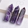 Hexagonal Crystal Pillar, Amethyst Pillar, Crystal Purification, Interior Decoration, Power Stone, Good Luck Charm, Feng Shui Item, 80-90mm, Set of 1