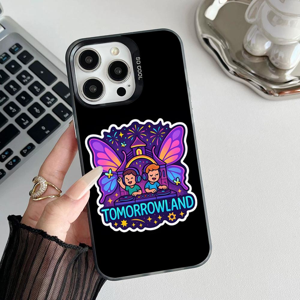 T-TomorrowlandS Phone Case Matte Colored Silver For Iphone 17 16 15 14 Pro 13 12 Air Plus 11 7 8 Max Luxury Cover