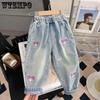 Girls' Pants Spring and Autumn Baby Casual Pants Spring Jeans