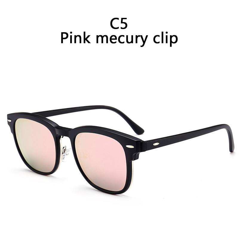 Polarized Sunglasses Men Women 5 In 1 Magnetic Clip On Glasses Optical Prescription Eyeglass Frames Magnet Clips