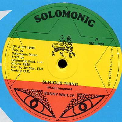 12-дюймовая пластинка BUNNY WAILER - Serious Thing/Food SM024 Solomonic 1986 UK Регги, Ска и Даб Б/У
