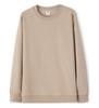 Trendy Women's White Loose Round Neck Sweatshirt - Long Sleeve, Solid Color, Autumn/Winter Style