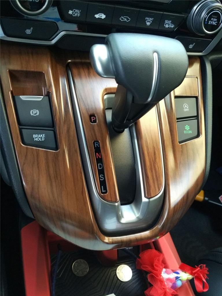 For Honda CR-V CRV 2017 2018 Car Carbon Fiber Texture Center Control Shift Gear Panel Frame Cover Trim