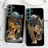 Чехол-телефон с гемом Алмазная Иллюзия Гепард для Samsung S25 Edge Galaxy S22 Ultra S21 S10 S9 Plus S20 S23 S24 FE Чехол S10E Обложка Sili